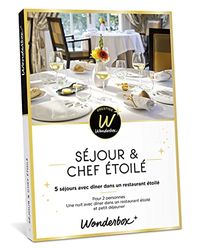 Wonderbox – Coffret cadeau – Séjour et Chef étoilé – pour 2 personnes- 6 séjours avec diner dans un restaurant 2* ou 3*