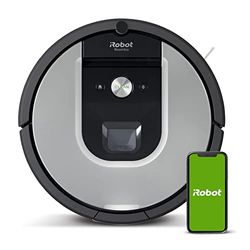 iRobot Roomba 960 Robotstofzuiger met wifi-verbinding met dubbele rubberen borstels voor alle vloertypen - Ideaal voor huisdieren - Laadt zichzelf op en gaat vervolgens verder