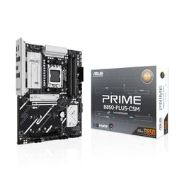 ASUS PRIME B850-PLUS-CSM, Scheda Madre AMD ATX, 8+2+1 Fasi di Alimentazione, Slot DDR5, PCIe 5.0, 3 Slot M.2, Wi-Fi 6E, Ethernet Realtek 2.5Gb, DisplayPort, HDMI, USB-A e USB-C da 10Gbps, Aura Sync