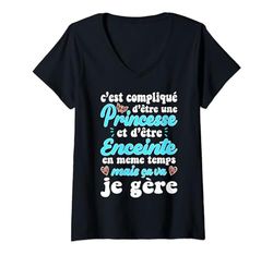 Mujer Annonce Grossesse Drôle Cadeau Enceinte Future Maman 2024 Camiseta Cuello V