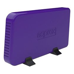 Approx APPHDD07P - APPROX 3.5 inch HDD SATA I/II Enclosure met USB 2.0-aansluiting, tot 2 TB, paars (APPHDD07P)
