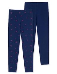 Schiesser Flicka 2-pack leggings långa kalsonger – ekologisk bomull, Flerfärgad 2, 92 cm