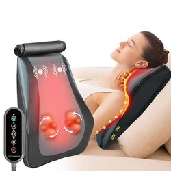 Snailax Massageapparaat voor rug, nek, nekmassageapparaat met warmte, Shiatsu rugmassageapparaat, 3D-kneedmassagekussen voor nek, rug, schouders, benen, cadeaus voor mama, papa, vrouwen