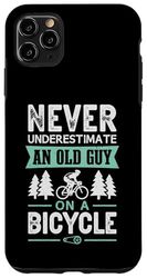 Racing Bike Riding Old Guy Cyclist Funny Cycling Biking Case for iPhone 11 Pro Max