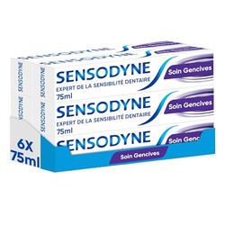 Sensodyne Pasta do zębów do pielęgnacji dziąseł, 24-godzinna ochrona wrażliwości zębów, pomaga utrzymać zdrowe dziąsła, zestaw 6 x 75ml