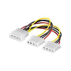 Goobay 50684 Câble Électrique/Adaptateur Électrique PC Y 5, 25", 1 x Mâle Vers 2 x Femelle