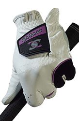 Stuburt Stglv09 Womens Urban All Weather Golf handschoen met Cabretta & synthetisch leer, wit/zwart