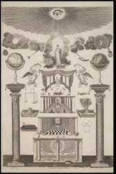 The Master's Carpet Vintage Masonic Black/ White Illustration Thomas Kensett Softcover 6'' x 9'' Notebook 120 pages