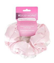 Brushworks Large Cloud Scrunchies - Pink & White (2 pack)