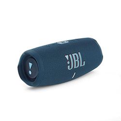 JBL Charge 5; Draagbare en draadloze JBL bluetooth speaker met diepe bas, IP67-waterbestendig en stofdicht, 20 uur afspeeltijd, ingebouwde powerbank, in het blauw