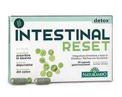 Naturando - Intestinal Reset Complemento Alimenticio Para La Desintoxicación Intestinal con Chlorella, Aceite essencial de arbol de té, Nucleótidos - 30 Cápsulas Gastrorresistentes