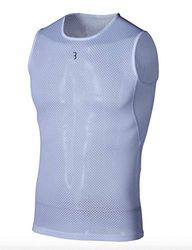 BBB Unisex Buw-10 Cycling Mesh Layer Sleeveless Base Layer Shirt, Ultralight and Suitable for Warm Weather Cycling - X-Large/XX-Large (White)