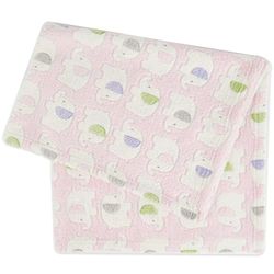Bieco Babydeken Meisjes - Roze Olifanten Knuffeldeken, Sprei voor Kinderen, Jongens, Buggy - Pluizige Fleece Deken