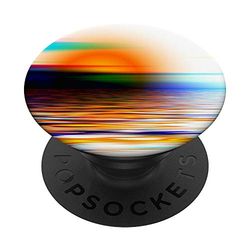 Sunset Sky Red Orange Teal Blue Pop Up Cell Phone Holder PopSockets PopGrip - Support et Grip pour Smartphone/Tablette avec un Top Interchangeable