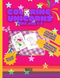 Coloring Book Unicorns for Kids: Easy coloring for kindergarten. (Great book for coloring, kids ages 1-7)