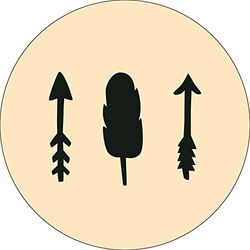Bonateks, Ronde digitaal bedrukte muismat, antislip onderkant, voor kantoor en thuis, diameter: 22 cm