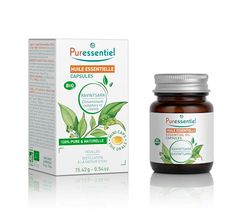 Puressentiel – Capsules d’huile essentielle de Ravintsara – BIO HEBBD – 100 pourcent pure et naturelle – Goût Neutre – 60 mini-capsules