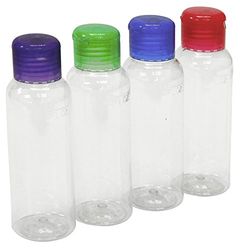 Rolson 4pc Travel Bottles Beauty Case, 19 cm, Blue