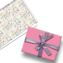 Glick Envoltura plana de lujo, tres hojas de papel de regalo floral de doble cara, perfecto para envolver regalos, papel de regalo de cumpleaños, papel de regalo para bodas, aniversarios, cualquier