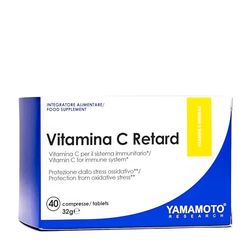 YAMAMOTO RESEARCH Vitamina C Retard 500 40 Compresse, Integratore Alimentare di Vitamina C a Lento Rilascio, Supporta il Sistema Immunitario e Protegge dallo Stress Ossidativo