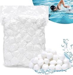 cyclingcolors Filterballen Pool Filter Materiaal Zandfiltersystemen Pool Balls Filter White Pool Robot Zwembad Stofzuiger, 700g