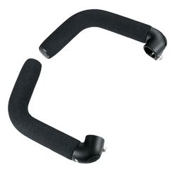 Ergotec Unisex – Vuxen Bar-ends Touring-l/Aluminium Al6061-t6 med mjuka greppbeläggningar bar ändar, svart, 322 G EU
