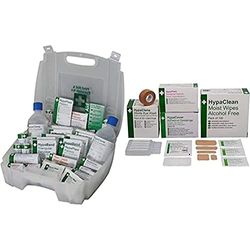 Safety First Aid Group HSE Evolution 1-10 Persons First Aid and Eyewash Kit with Extra Essentials Supersize Kit Bundle