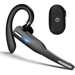 NK Trådlösa Hörlurar Wireless Bluetooth Headset 5.0 - Handsfree Headset, mikrofon, Clear Voice Pickup-teknik, 100 mAh batteri; mycket lätt, bärväska medföljer - Iphone & Android