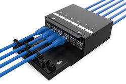 Digitus Consolidation Point Box - for Six Keystone Modules & Network Cables - Intelligent Cable Manager - IP20 Protection Rating - Wall & Ceiling Mount - Black