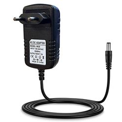 LEYF Universell strömförsörjning 9 V DC 2A, AC 100–240 V 50/60 Hz, adapter, kontaktströmförsörjning, nätadapter/120 cm kabellängd (5,5–2,1 mm kontakt), kompatibel med TV-box, modem, LED-remsor,