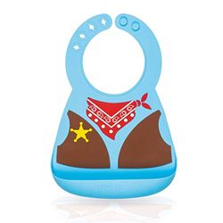 NVCapacidade: by - Babete de silicone com desenhos de cowboy