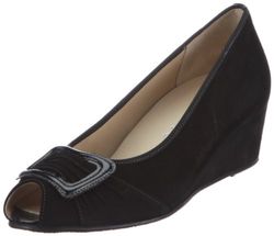 Hassia Dames Pisa, brede H-pumps, zwart zwart 0100, 39 EU Breed