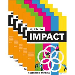 PLAYROOM Impact Flip Paper Pad - Set di 5 strumenti Workshop per il pensiero sostenibile - Certificato FSC® - Framework fai da te compatto - lingua tedesca