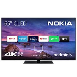 Nokia 65 Pulgadas (164 cm) QLED 4K UHD Televisor Smart Android TV (HDR10, DVB-C/S2/T2, Netflix, Prime Video, Disney+) - QN65GV315ISW - 2023