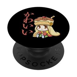 Kawaii - Arte japonés para niña anime (que significa lindo) PopSockets PopGrip Adhesivo