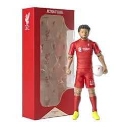 Megableu - Foot Salah figuur - 20 cm - Grote realistische en beweegbare voetballer figuur - officiële licentie - 10 gewrichtspunten - Liverpool FC voetbalspeelgoed - cadeau-idee fans Mo Salah
