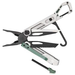 Gerber multiherramienta con 10 funciones, Stakeout Spark, herramienta de camping con cierre de marco, alicates, iniciador de fuego, mosquetón y mucho más, Baltic Haze, 1070268