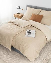 lionto dibea Renforcé Reversible Bed Linen Made of 100% Cotton, 135 x 200 cm, Pillowcase 80 x 80 cm, 4-Piece Bed Linen for All Seasons, Easy to Clean and Dimensionally Stable, Includes Oeko-Tex