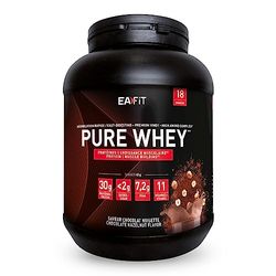 Pure Whey Choco noisette | EAFIT | Protéine | 32g de protéines Whey+7,6g de BCAA/shaker+magnesium | Musculation,Maintien et construction de la masse musculaire|Whey protein pour le sport | 750g