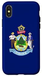 MAINE STATE FLAG THE PINE TREE STATE Case for iPhone X/XS
