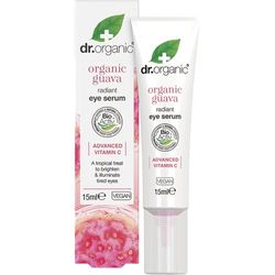 Dr Organic Guava Eye Serum, Vitamin C, Brightening, Mens, Womens, Natural, Vegan, Cruelty-Free, Paraben & SLS-Free, Organic, 15ml, Packaging may vary