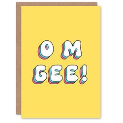 Artery8 Birthday Card O M Gee OMG Fun Funny Happy Joke Humour Her Sister Niece Daughter Granddaughter Woman Greeting Card