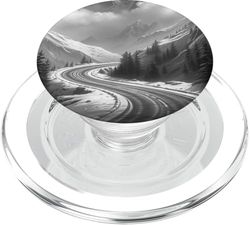 Diseño de invierno de carretera de montaña PopSockets PopGrip para MagSafe