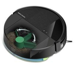 iRobot Roomba® 205 DustCompactor Combo Robotstofuiger met Dweilfunctie - Vuilcompactor - 7000Pa - ClearView LiDAR - Schoonmaak- en vermijdzones - 4 Zuigniveaus - Objectdetectie - Zwart (L1210)