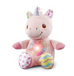 VTech – Maé, Mi Unicornio para abrazar, Peluche Unicornio para bebé, Interactivo y Relajante, Juguete de Despertar Musical y Sentido, Regalo de Nacimiento para bebé, Contenido en francés