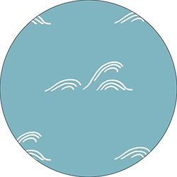 Bonateks, Ronde digitaal bedrukte muismat, antislip onderkant, voor kantoor en thuis, diameter: 22 cm