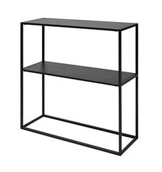 AC Design Furniture Nino Consoletafel met 1 plank, industrieel van metaal, zwarte bijzettafel, industrieel meubels, woonkamermeubels, halmeubels, B: 79,5 x H: 80,5 x D: 26 cm