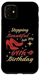 Coque pour iPhone 11 64e anniversaire 64 ans femmes chaussures vintage anniversaire