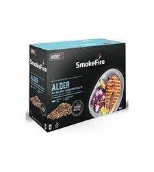 Weber Pellets en bois - Bois d'Aulne (8kg), parfait pour fumer du poisson, 100% de pellets de bois naturel, produit de l'UE, obtenu de manière durable, bois certifié FSC (18290)