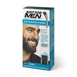 Just For Men Gel-kleur voor baard en snor, natuurlijke look, langdurig, bruin haar, M-45